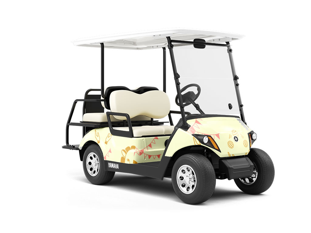 Clean Field Circus Wrapped Golf Cart