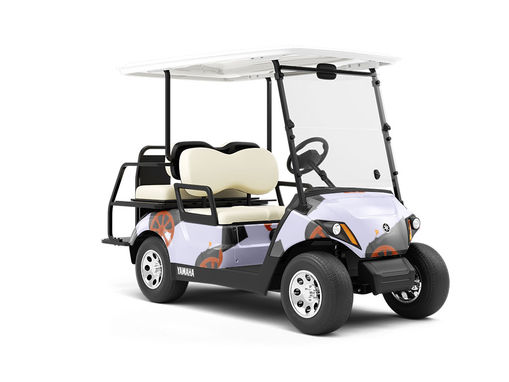 Human Cannonball Circus Wrapped Golf Cart