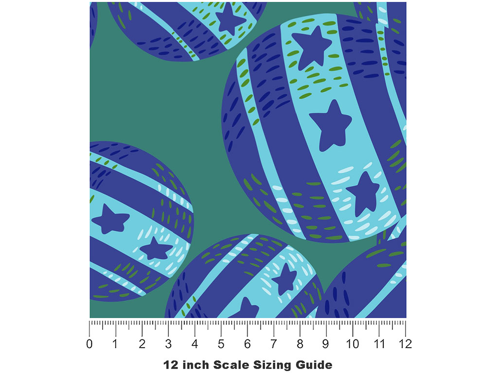 Juggling Balls Circus Vinyl Film Pattern Size 12 inch Scale