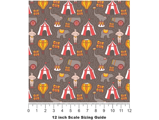 Steady Strongman Circus Vinyl Film Pattern Size 12 inch Scale