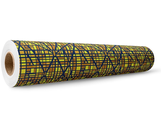 Goldenrod Streets Cityscape Wrap Film Wholesale Roll