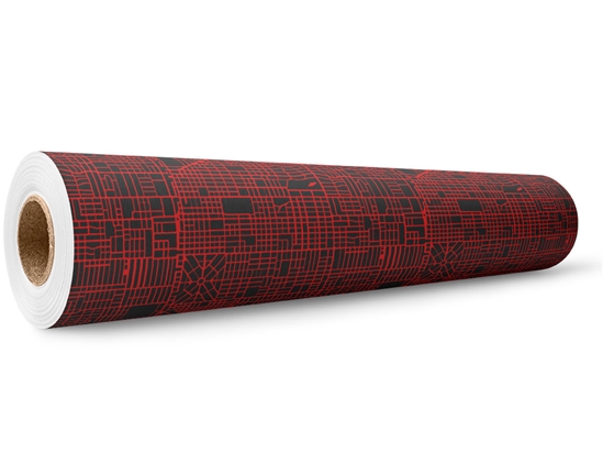 Red Streets Cityscape Wrap Film Wholesale Roll
