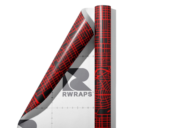 Red Streets Cityscape Wrap Film Sheets