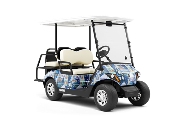 Cold Winter Cityscape Wrapped Golf Cart