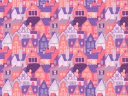 Pink Palaces Cityscape Vinyl Wrap Pattern