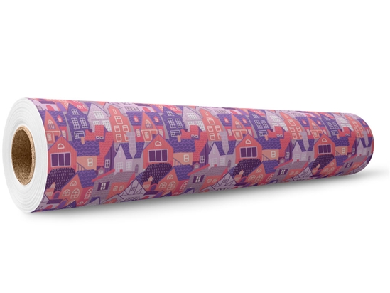 Pink Palaces Cityscape Wrap Film Wholesale Roll