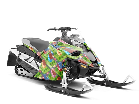 The Way Home Cityscape Custom Wrapped Snowmobile