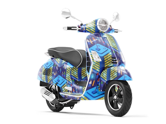 Clear the Streets Cityscape Vespa Scooter Wrap Film