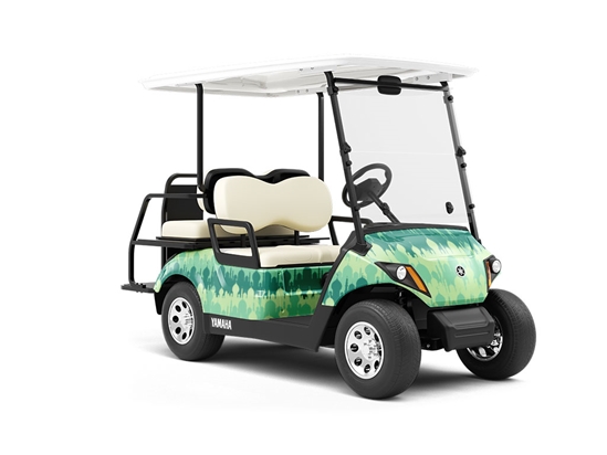 Mint Mosques Cityscape Wrapped Golf Cart