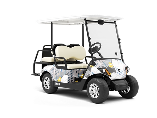 Taxi Please Cityscape Wrapped Golf Cart