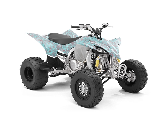 Teal Downtown Cityscape ATV Wrapping Vinyl