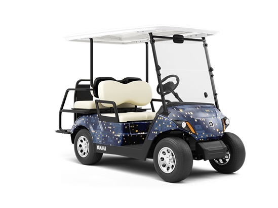 Up Late Cityscape Wrapped Golf Cart