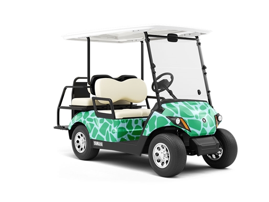Aquamarine  Cobblestone Wrapped Golf Cart