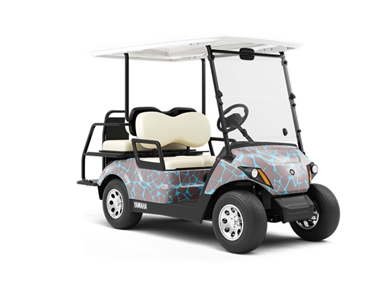 Columbia Blue Cobblestone Wrapped Golf Cart
