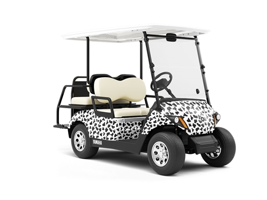 White Cow Wrapped Golf Cart