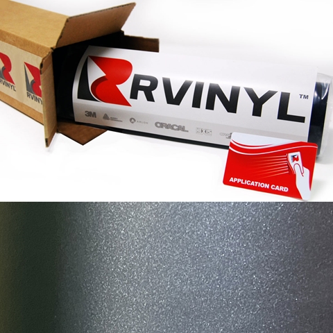 Rwraps™ Matte Chrome Vinyl Wrap Film - Dark Gray Fog (Metallic)