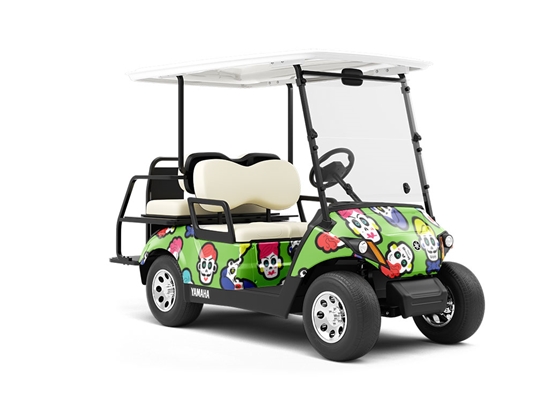 Family Reunion Day of the Dead Wrapped Golf Cart