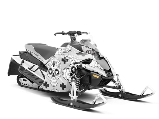 Heart Eyes Day of the Dead Custom Wrapped Snowmobile
