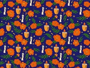 Memorial Candles Day of the Dead Vinyl Wrap Pattern