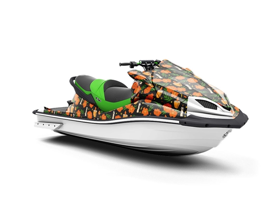Midnight Candlelight Day of the Dead Jet Ski Vinyl Customized Wrap