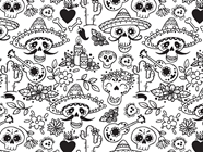 Musical Memories Day of the Dead Vinyl Wrap Pattern