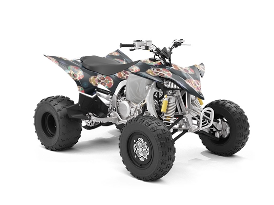 Painted Calaveras Day of the Dead ATV Wrapping Vinyl