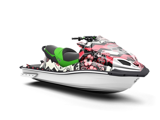 Pink Parents Day of the Dead Jet Ski Vinyl Customized Wrap
