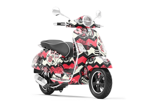 Pink Parents Day of the Dead Vespa Scooter Wrap Film