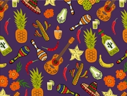 Tropical Celebrations Day of the Dead Vinyl Wrap Pattern
