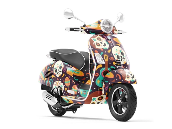 Welcome Home Day of the Dead Vespa Scooter Wrap Film