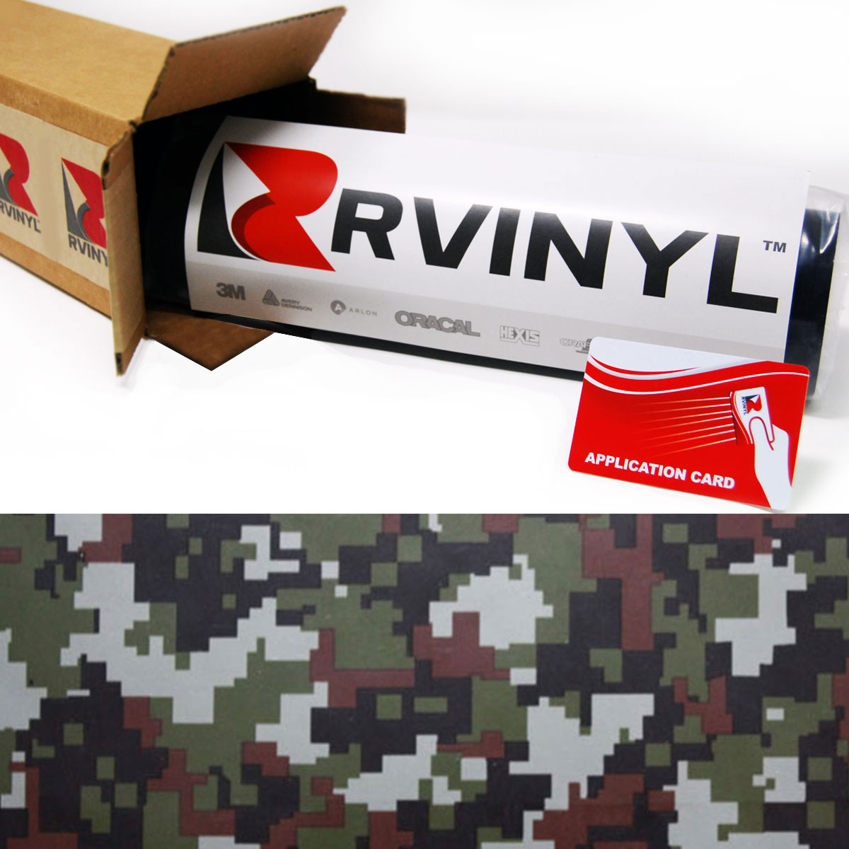 VViViD Vinyl Camouflage Pattern Wrap Air-Release Adhesive Film Sheets (1ft  x 5ft, Snow Camo)
