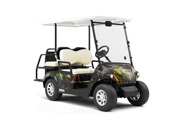 Fossil Faction Dinosaur Wrapped Golf Cart