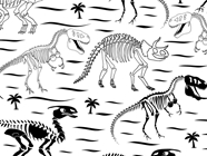 Monochrome Monsters Dinosaur Vinyl Wrap Pattern