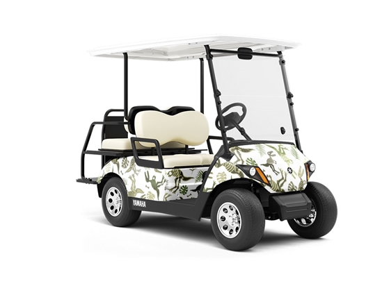 Terrible Lizard Dinosaur Wrapped Golf Cart