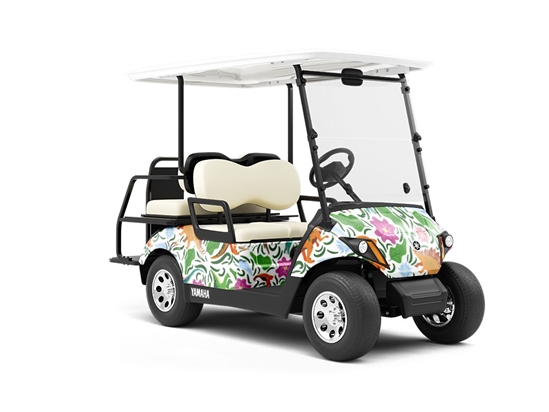 Food Chain Dinosaur Wrapped Golf Cart