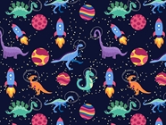 In Space Dinosaur Vinyl Wrap Pattern