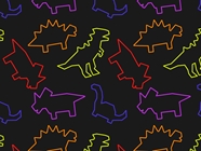Neon Champions Dinosaur Vinyl Wrap Pattern