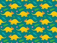 Triceratops Contentment Dinosaur Vinyl Wrap Pattern