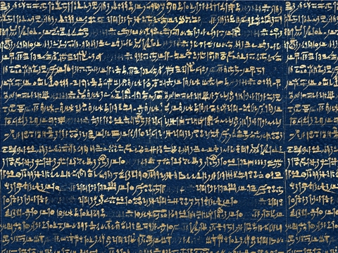 Rwraps™ Egyptian Print Vinyl Wrap Film - Blue Rosetta