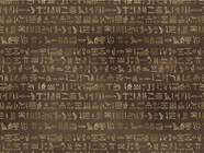 Brown Hieroglyphs Egyptian Vinyl Wrap Pattern