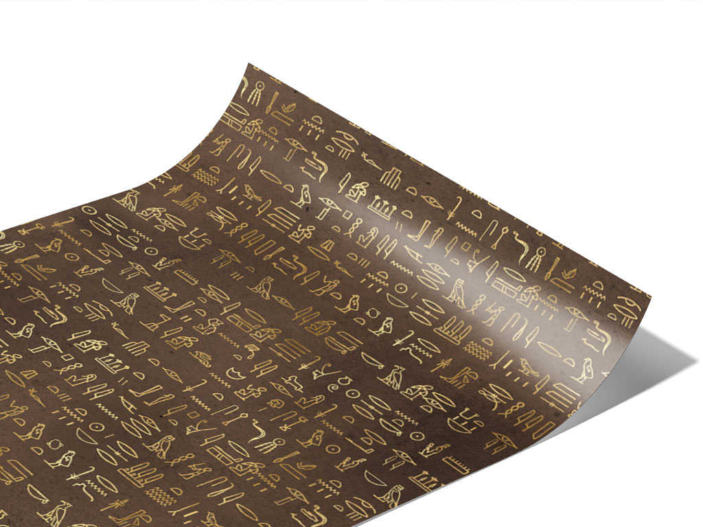 Brown Hieroglyphs Egyptian Vinyl Wraps