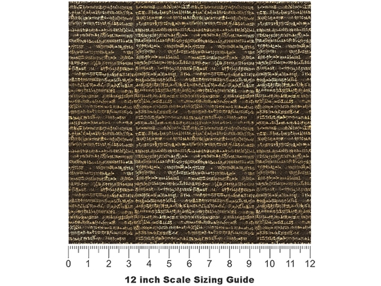 Brown Rosetta Egyptian Vinyl Film Pattern Size 12 inch Scale