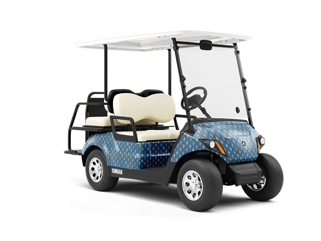 Ocean Ankh Egyptian Wrapped Golf Cart
