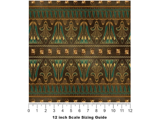 Scarab Wall Egyptian Vinyl Film Pattern Size 12 inch Scale