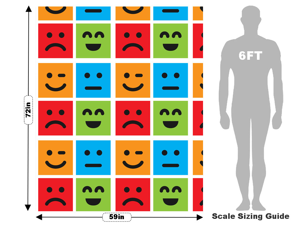 Basic Emoticon Emoji Vehicle Wrap Scale