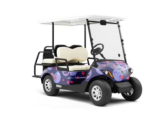 Lovey Dovey Emoji Wrapped Golf Cart