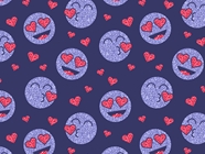 Lovey Dovey Emoji Vinyl Wrap Pattern