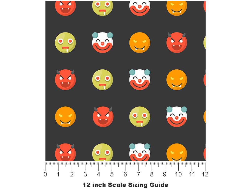 Monstrous Infection Emoji Vinyl Film Pattern Size 12 inch Scale