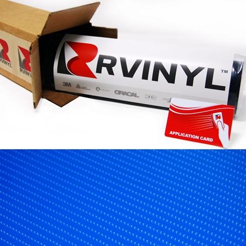 Rwraps™ 5D Carbon Fiber Vinyl Wrap Film - Epoxy Blue