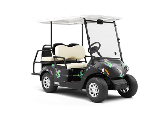Neon Aggression Fantasy Wrapped Golf Cart
